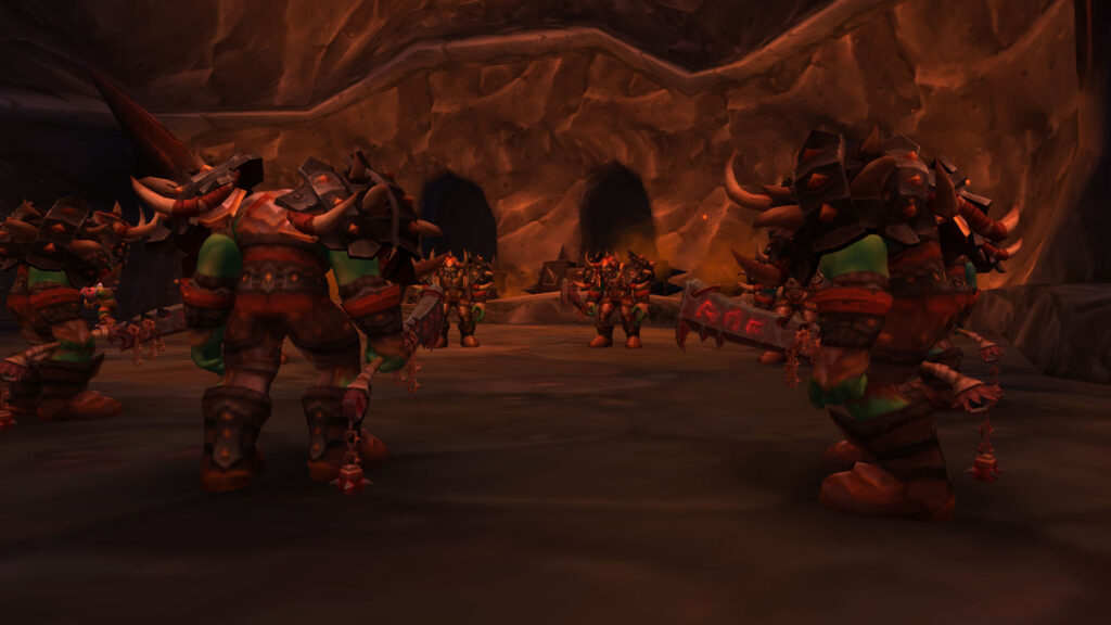 WoW orcs are standing around